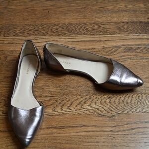 Cole Haan Silver Flats, size 6.5